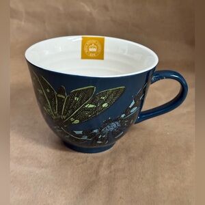 Kew Royal Botanic Gardens Royal Blue Ceramic Butterfly Tea/Coffee Mug.